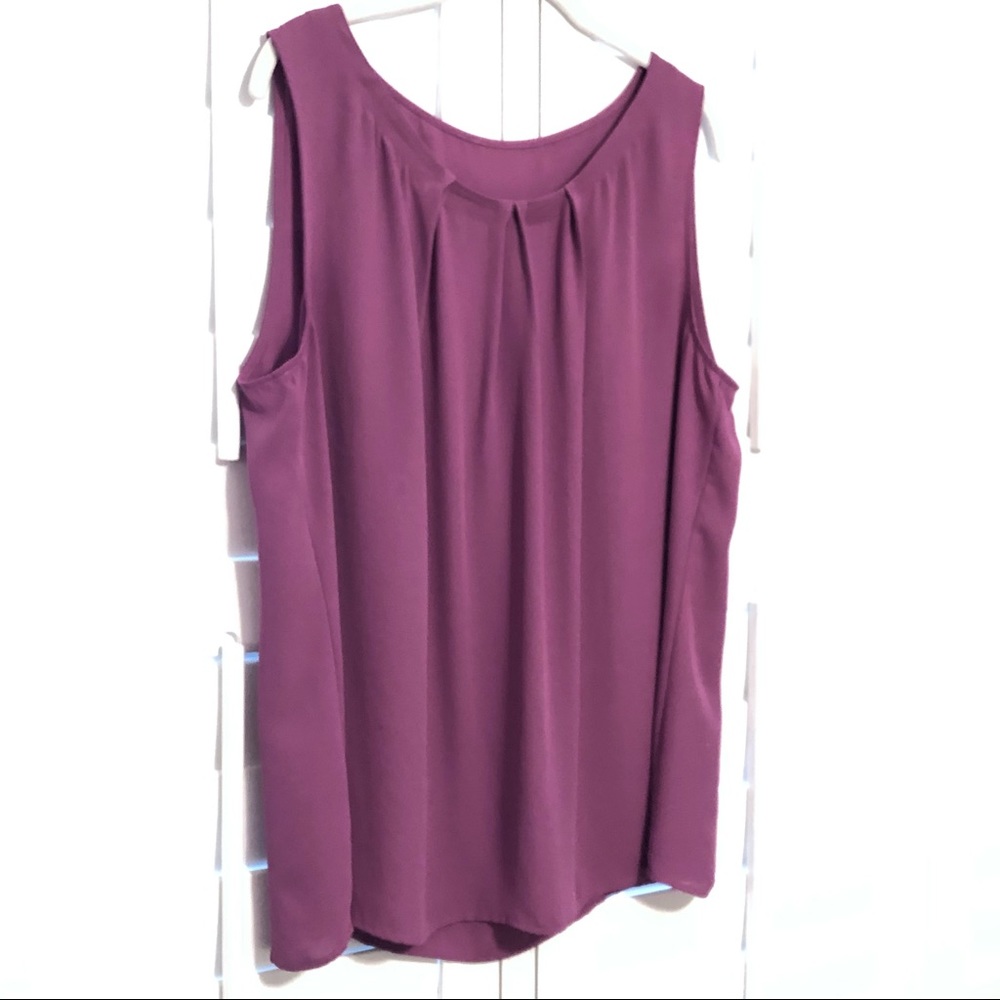 LOFT purple sleeveless shell/blouse size XL